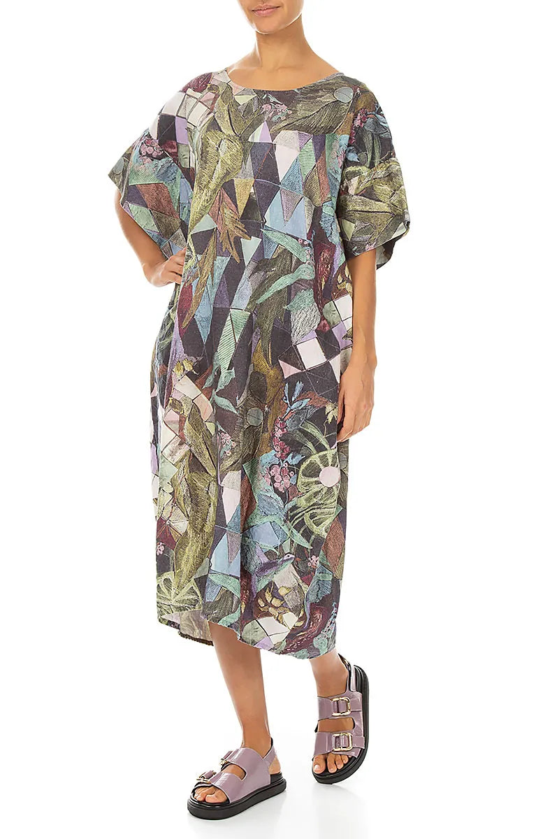 Art Mosaic Easy Linen Dress 4