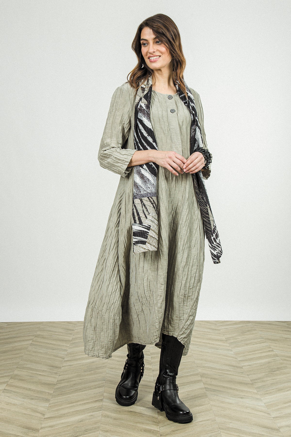 Wild Ink Textured Silk Scarf 5