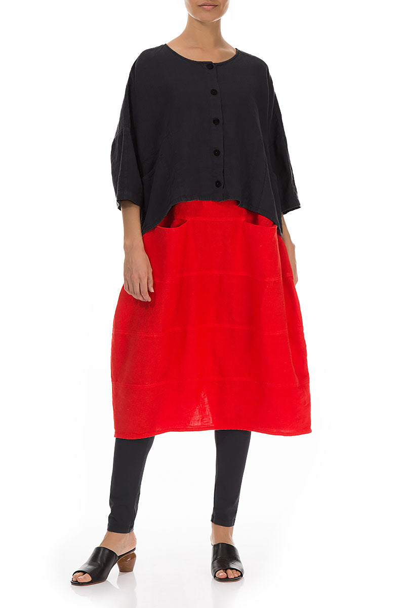 Boxy Black Linen Jacket 5