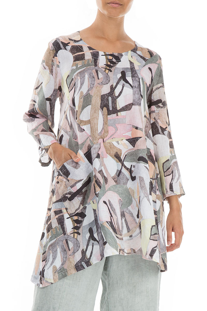 Pastel Art Natural Linen Tunic 3