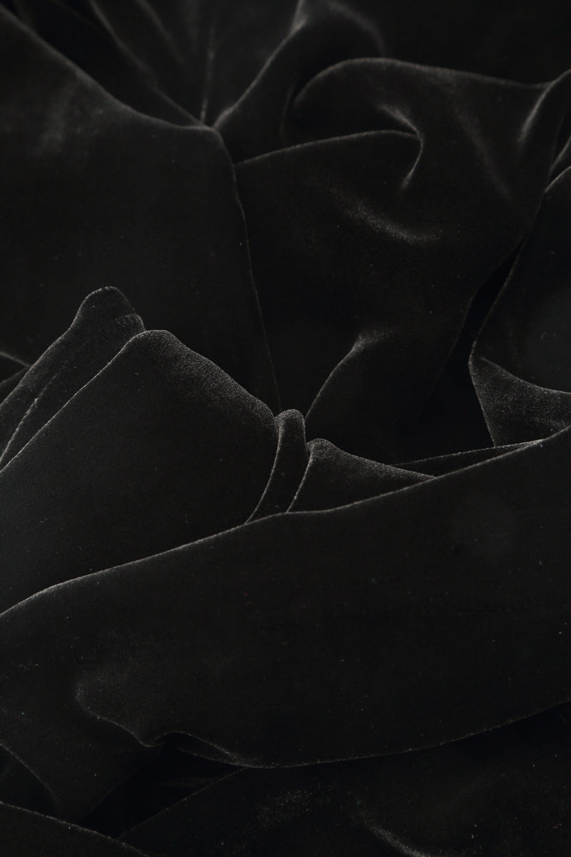 Elegant Black Silk Velvet Dress 6