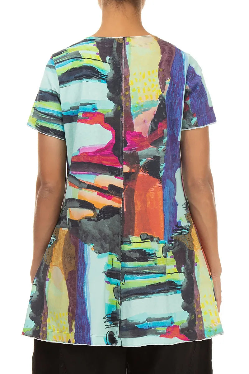 Abstract Cotton Tunic Top 2