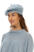 Silver Blue Knitted Wool Beret 1