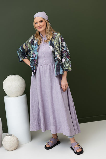 Art Mosaic Linen Jacket Blouse 7