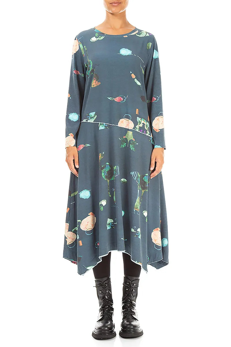 Asymmetric Flared Fairy-Tale Cotton Dress 1