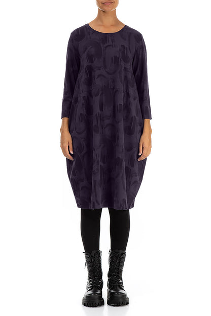 Balloon Vintage Violet Paintwave Cotton Dress 1