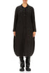 Balloon Crinkled Black Silk Linen Jacket 1
