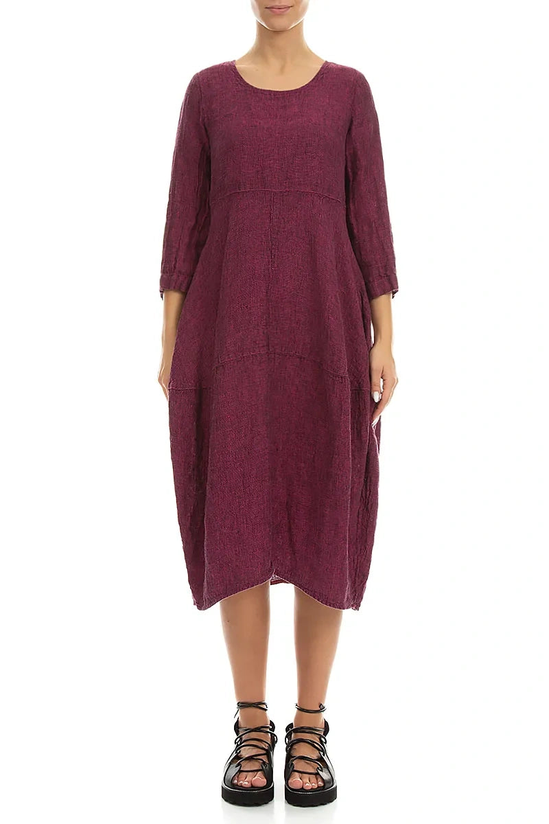Balloon Fuchsia Mélange Linen Dress 1