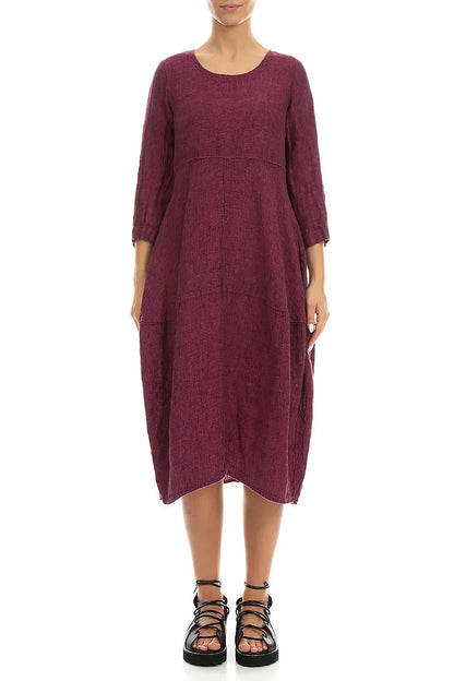 Balloon Fuchsia Mélange Linen Dress 1