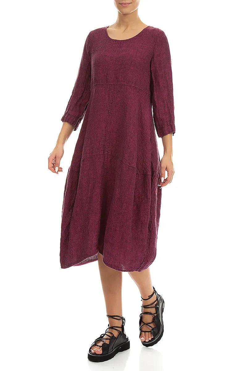 Balloon Fuchsia Mélange Linen Dress 3