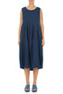 Sleeveless Balloon Navy Linen Dress 1