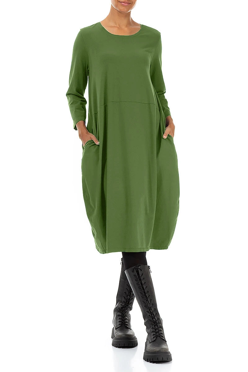 Balloon Shamrock Green Cotton Dress