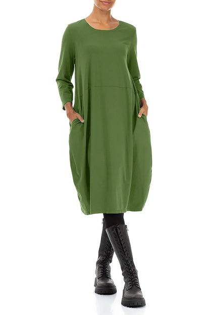 Balloon Shamrock Green Cotton Dress