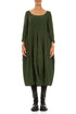 Balloon Shamrock Green Mélange Linen Dress 1