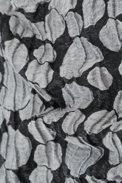 Balloon Silver Circle Silk Linen Dress 5