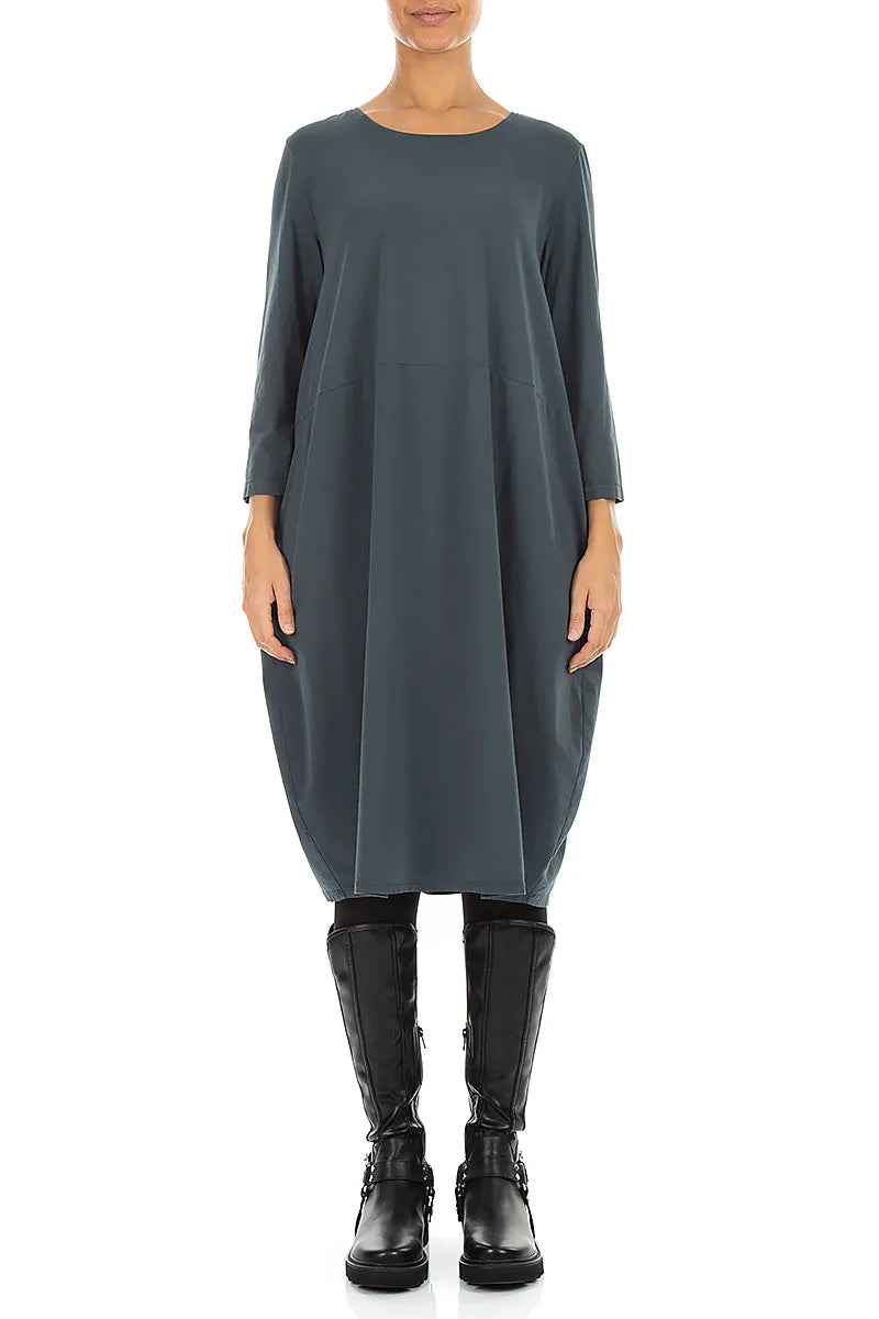 Balloon Slate Cotton Dress 1