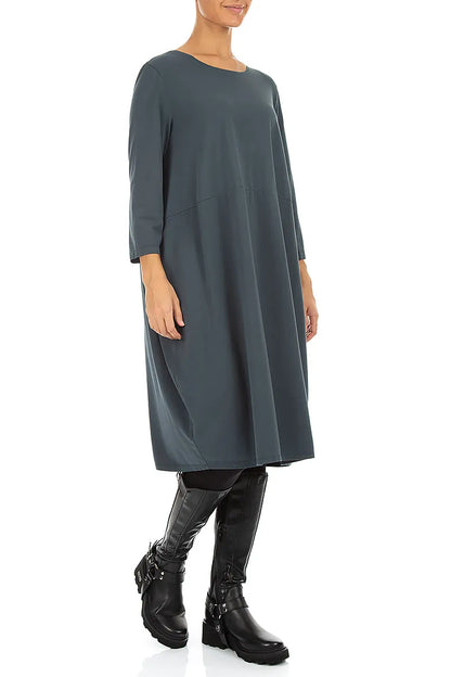 Balloon Slate Cotton Dress 3