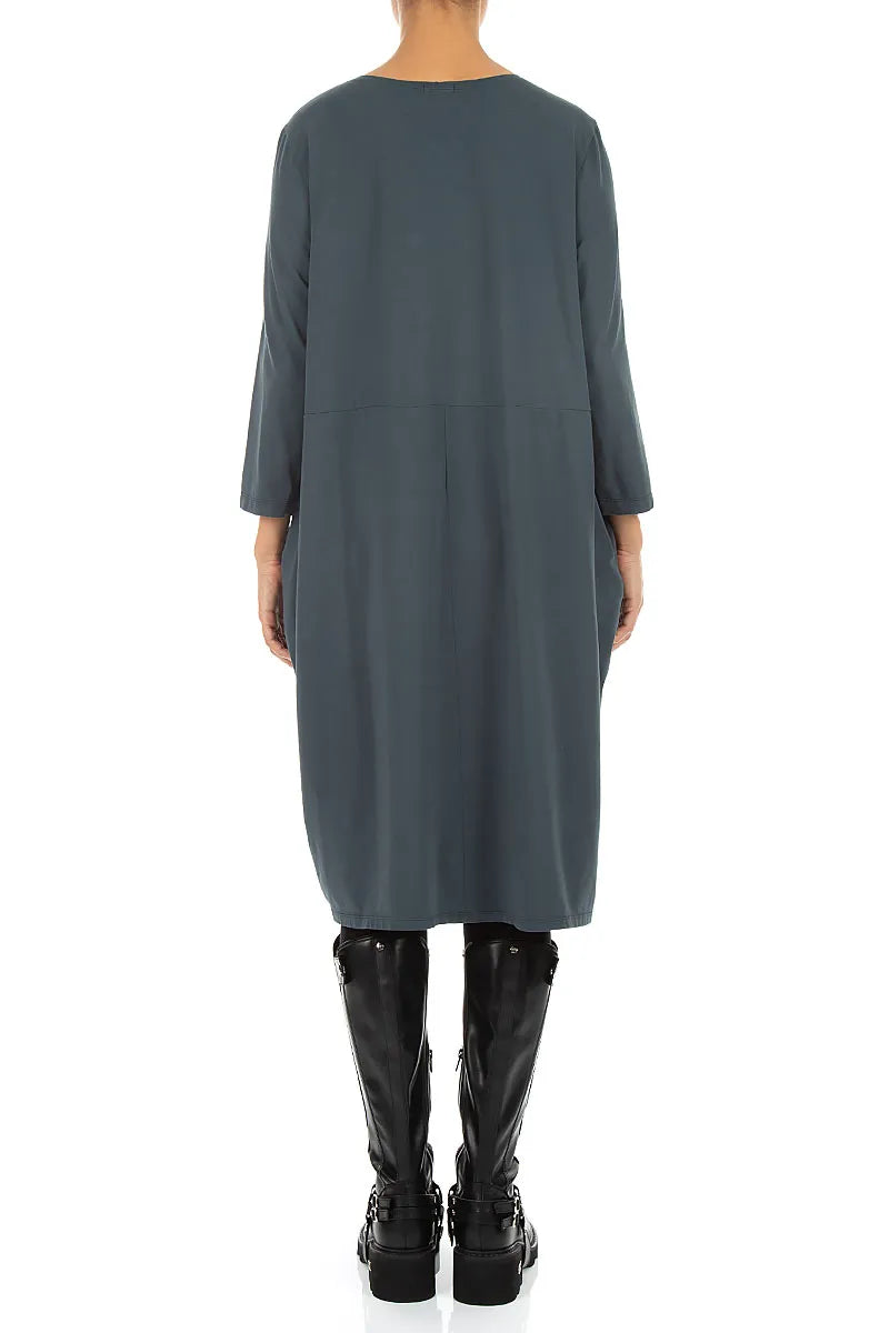 Balloon Slate Cotton Dress 2