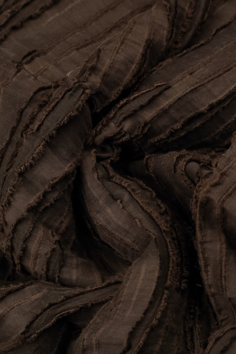 Balloon Truffle Brown Fray Weave Dress 5