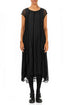 Black Crumpled Silk Chiffon Dress 1