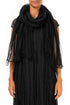 Black Crumpled Silk Chiffon Scarf 1