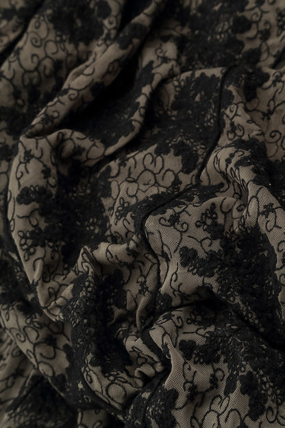 Black Floral Cotton Lace Blouse 5