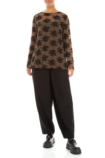 Black Floral Cotton Lace Blouse 4