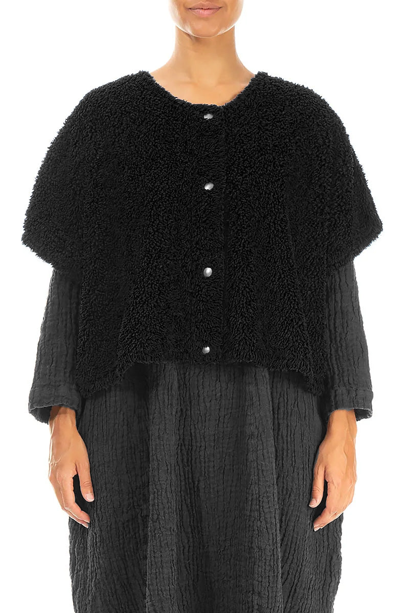 Black Teddy Cotton Gilet 1