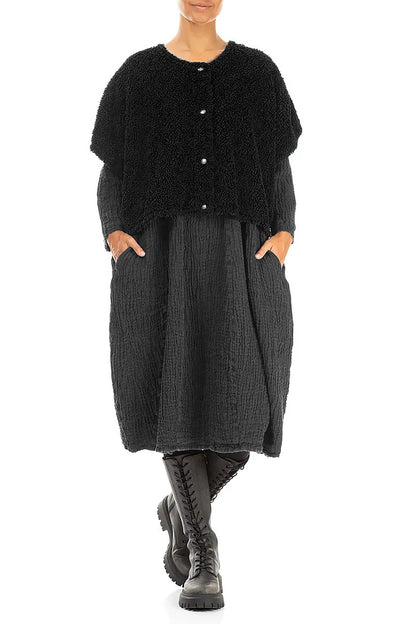 Black Teddy Cotton Gilet 4