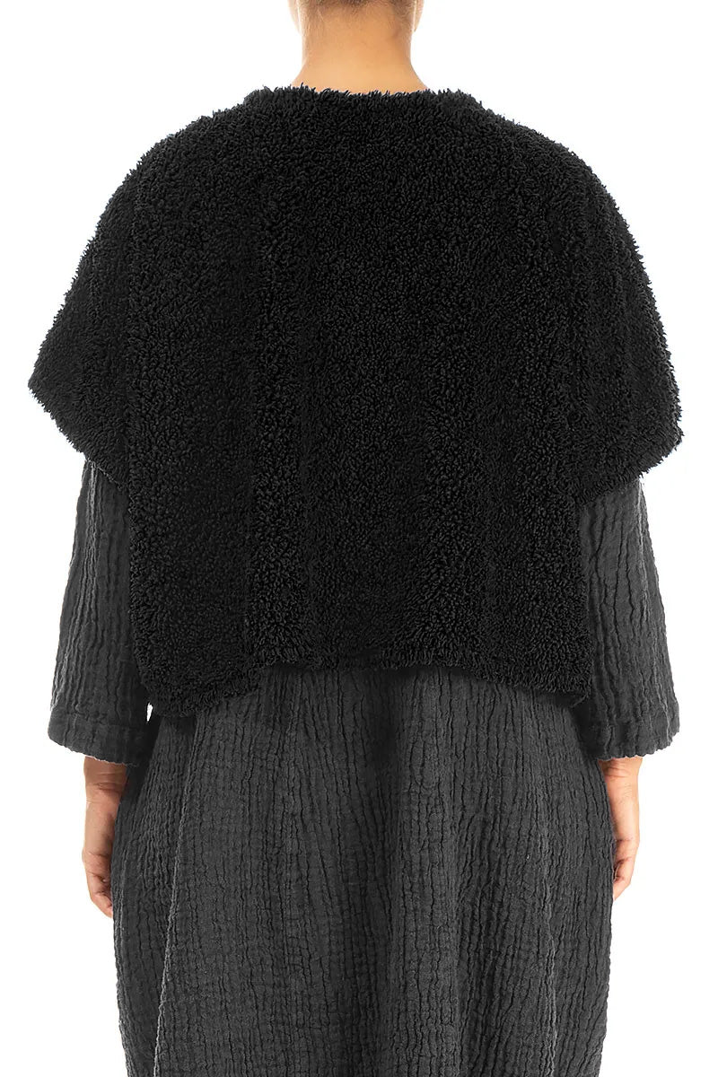 Black Teddy Cotton Gilet 2