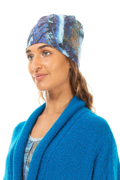 Blue Reverie Cotton Beanie Hat 1