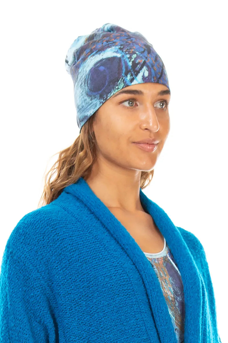 Blue Reverie Cotton Beanie Hat 3