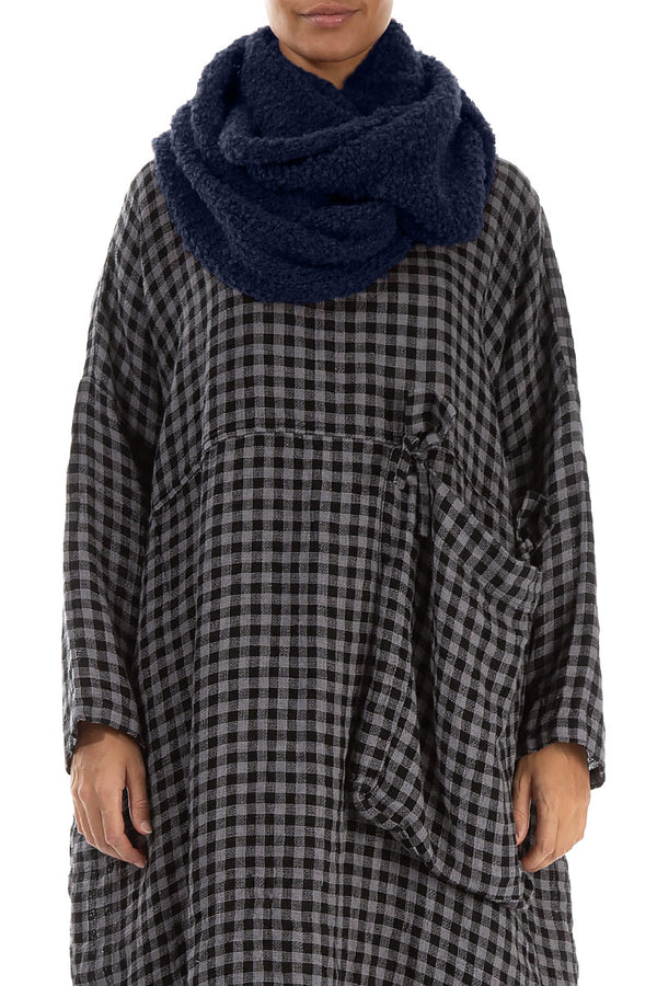 Blue Violet Alpaca Wool Infinity Scarf 1