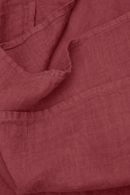 Boxy Antique Ruby Gauze Linen Blouse 5