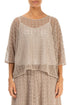 Boxy Beige Broderie Cotton Blouse 1