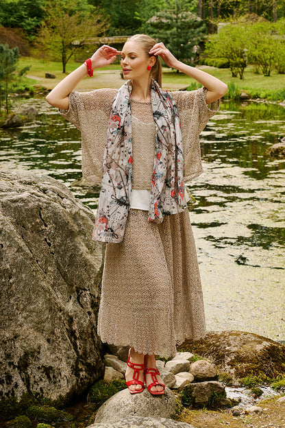 Boxy Beige Broderie Cotton Blouse 6