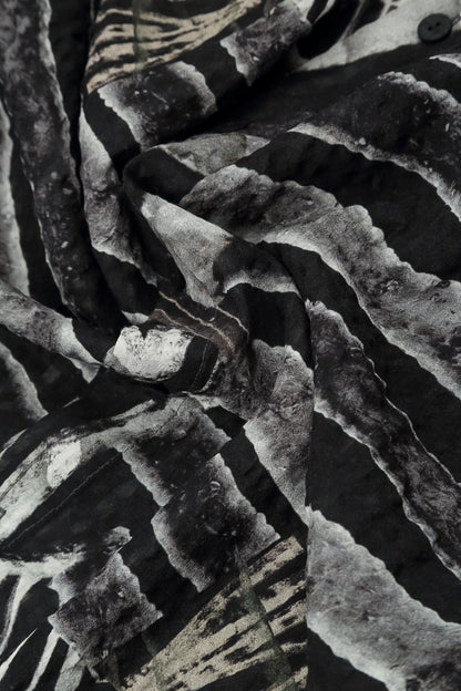 Boxy Wild Ink Textured Silk Shirt 5