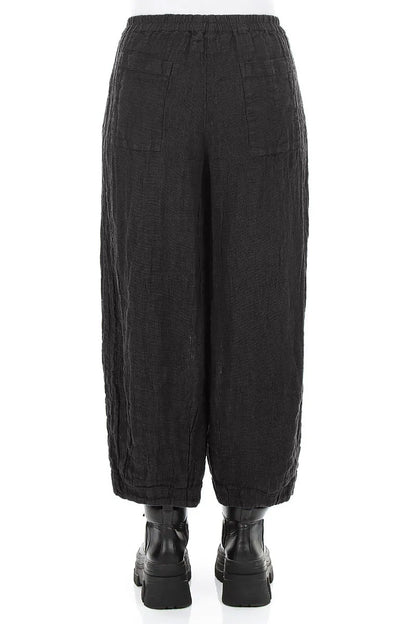 Bubble Charcoal Mélange Linen Trousers 2