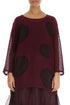 Bubbles Mesh Wine Silk Tunic 1