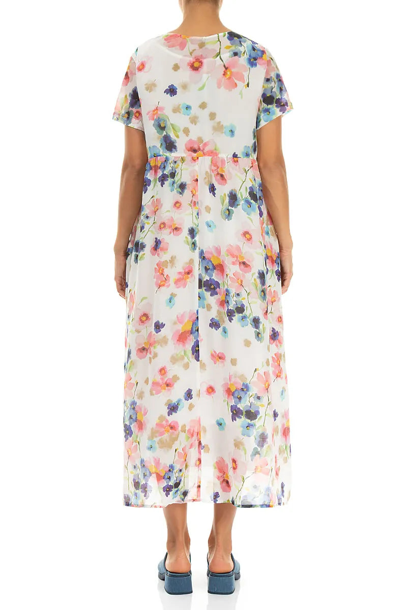 Buttoned Primrose Silk Cotton Dress 2