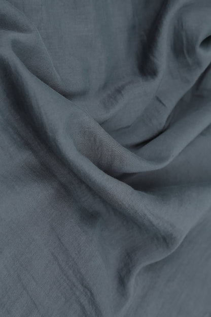Cap Sleeves Graphite Silk Cotton Blouse 5