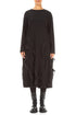 Cascading Waves Black Wavy Cotton Dress 1