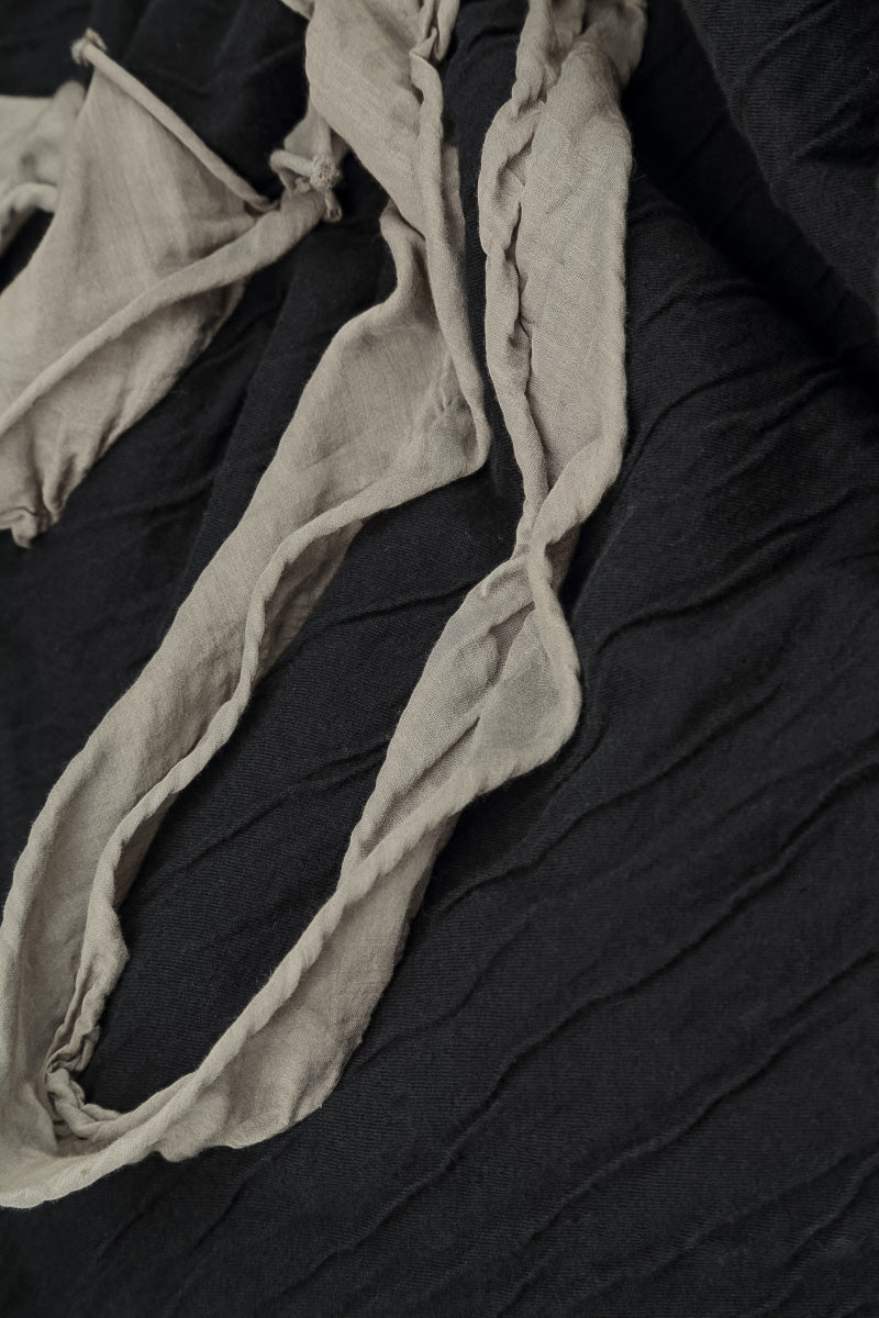 Cascading Waves Olive Grey Wavy Cotton Blouse 7