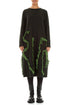 Cascading Waves Shamrock Green Wavy Cotton Dress 1