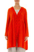 Centre Frill Crinkled Flame Orange Silk Jacket 1