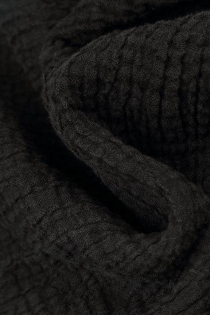 Charcoal Textured Linen Trousers 4