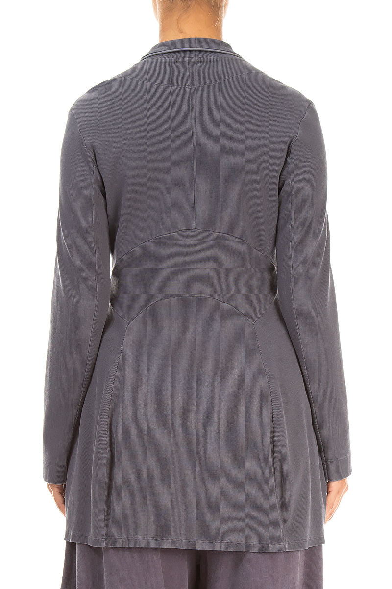 Collar Graphite Old Dye Cotton Jacket 2