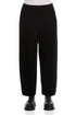 Cropped Black Cotton Trousers 1