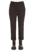 Cropped Charcoal Stretch Cotton Trousers 1