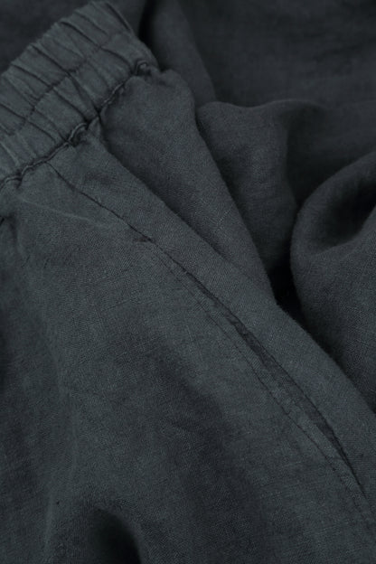 Cropped Graphite Linen Trousers 5